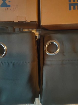 2 Cortinas Opacas Exterior Interior Gris 254x274