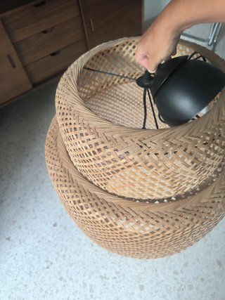 Lámpara de techo IKEA Sinnerlig bambú