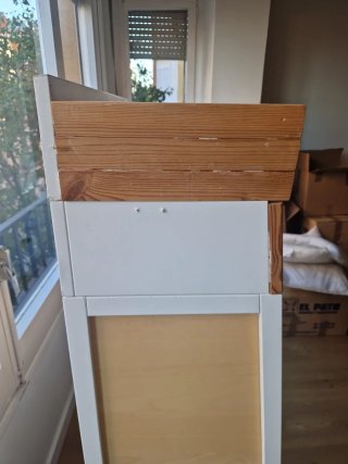 Escritorio Ikea madera y metal