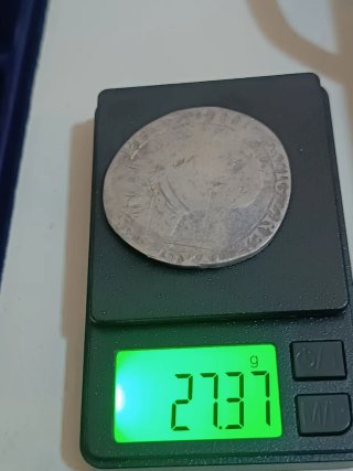 Moneda Plata Felipe II Rey Inglaterra 1557