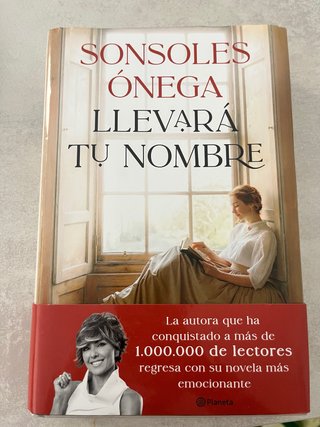 Libro Sonsoles Ónega:Llevará tu nombre