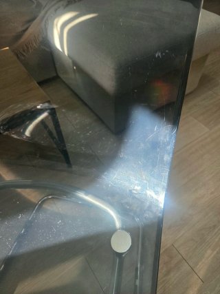 Silla transparente negra Ikea