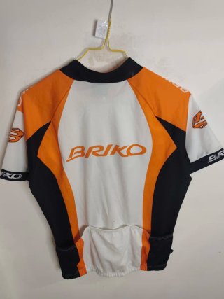 Maglia Ciclismo Briko Arancione Bianca