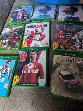 Lote Juegos Xbox One: FIFA, NBA, PES, Rally