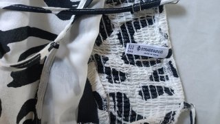 Vestido Stradivarius Negro/Blanco Talla M
