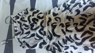 Vestido Stradivarius Negro/Blanco Talla M