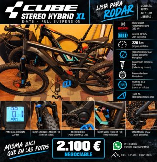 Bicicleta Eléctrica Cube