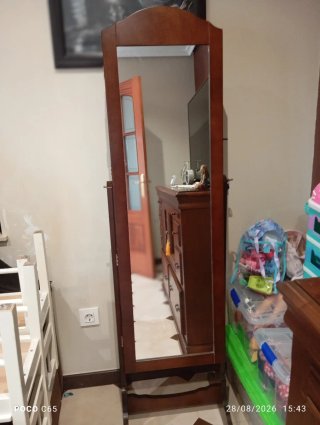 Espejo joyero de madera