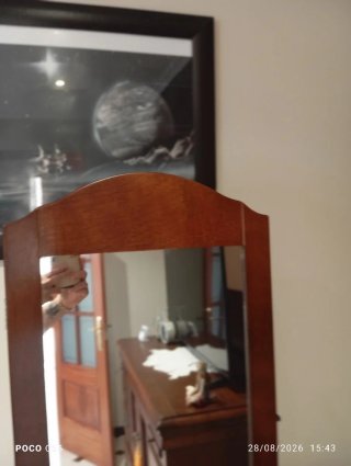 Espejo joyero de madera