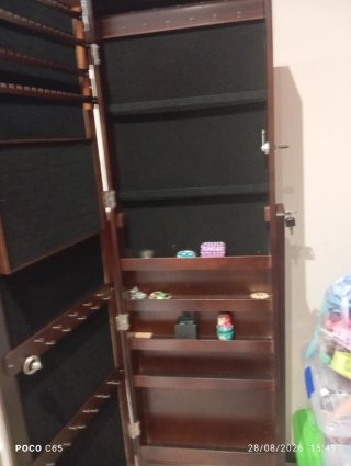 Espejo joyero de madera
