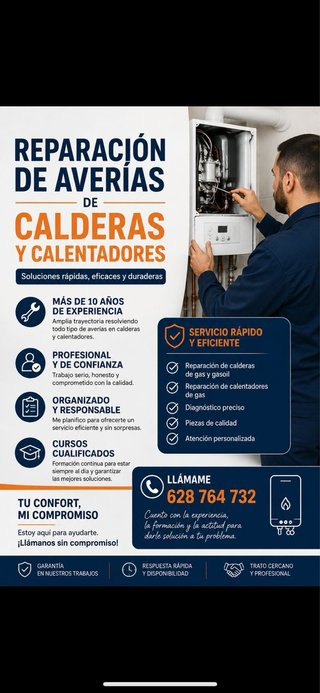 Reparación de averías en calderas y calentadores
