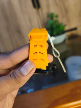 Reloj Esqueleto Naranja y Plateado