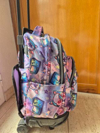 Mochila Totto Ruedas Morada Gamer