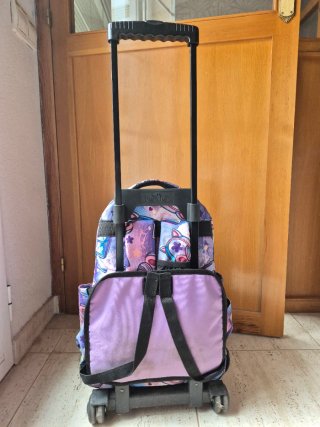 Mochila Totto Ruedas Morada Gamer