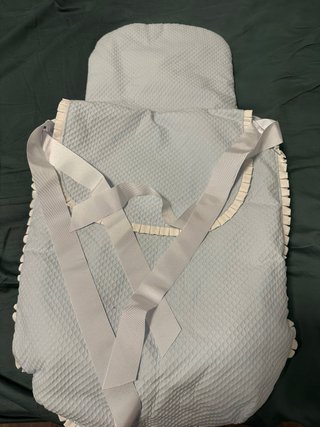Saco capazo azul con cintas