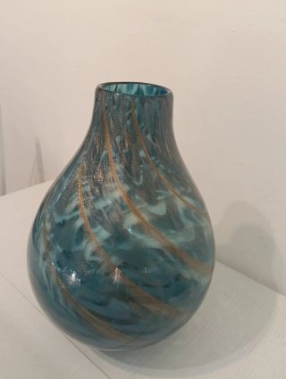 Vaso Vetro Artistico Lenox Seaview Swirl