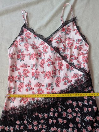 Vestido lencero Lefties floral y lunares T.XS