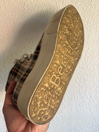 Zapatillas Bershka plataforma cuadros talla 38