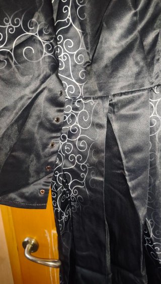 Disfraz Gótico Medieval Negro Plateado Talla XL