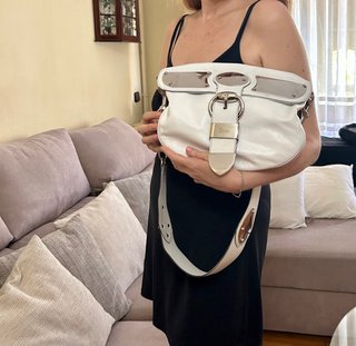 Borsa Gucci Bianca in pelle autentica vintage