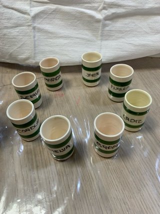 Set ceramica andalusa: caraffa e bicchieri
