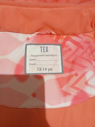 Cappotto per bambina 13-14 anni rosa e arancione