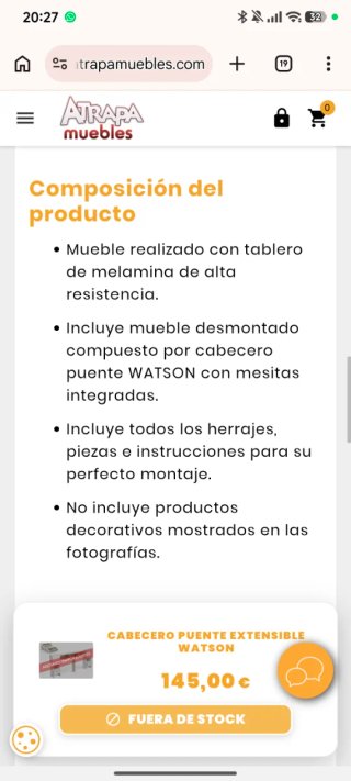 Cabecero Puente Extensible WATSON