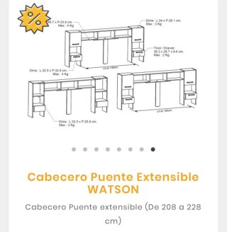 Cabecero Puente Extensible WATSON