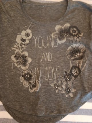 Camiseta Bershka gris talla S