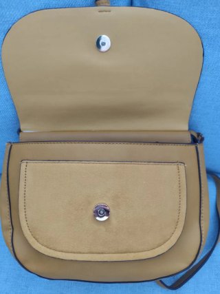 Bolso mostaza doble compartimento