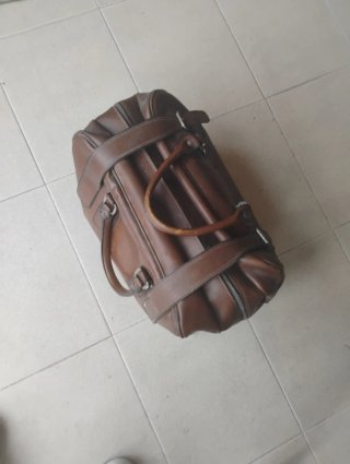 2 Maletas antigua de médico, piel negra y marrón