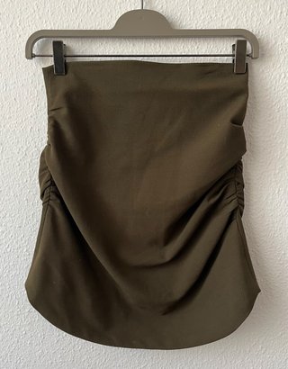 Zara Falda Corta Ajustada Verde Oliva