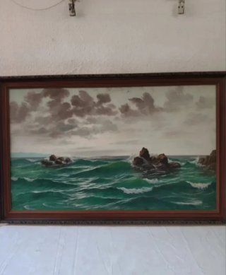 Cuadro Grande Enmarcado al Oleo