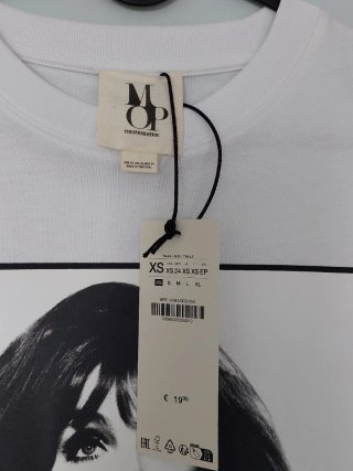 Camiseta Blanca Zara The Mop David Bailey