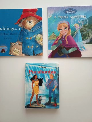 Lote de 3 libros de Disney y Paddington