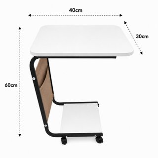 Mesa Auxiliar Sofá Cama con Ruedas y Bolsillo.