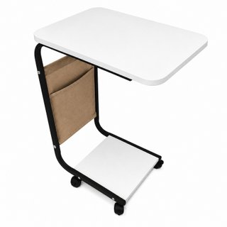 Mesa Auxiliar Sofá Cama con Ruedas y Bolsillo.