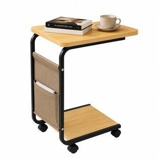 Mesa Auxiliar Sofá Cama con Ruedas y Bolsillo.