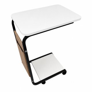 Mesa Auxiliar Sofá Cama con Ruedas y Bolsillo.