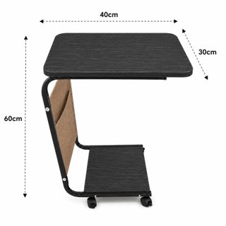 Mesa Auxiliar Sofá Cama con Ruedas y Bolsillo.