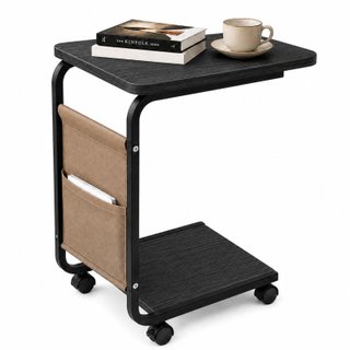 Mesa Auxiliar Sofá Cama con Ruedas y Bolsillo.