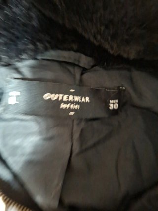 Chaqueta pelo sintético mujer negra