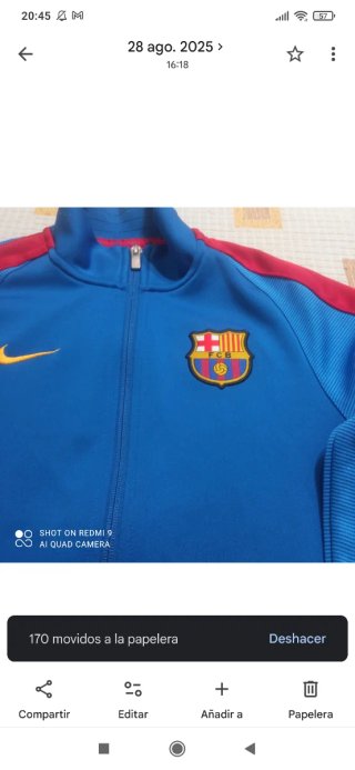 Sudadera Nike FC Barcelona Azul Roja