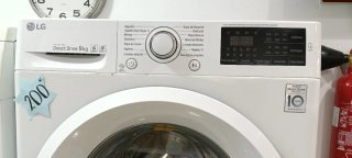 LAVADORA CARGA FRONTAL L.G 9 KG RPM 1200