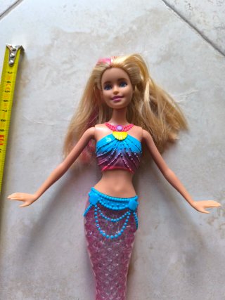 Lotto 4 Barbie Sirena Rara Luminosa