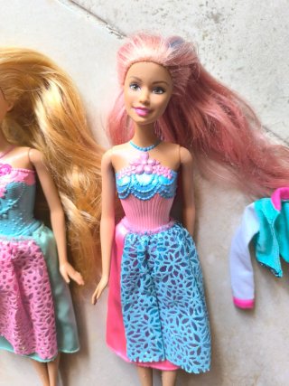 Lotto 4 Barbie Sirena Rara Luminosa