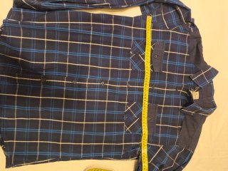 Camisa cuadros azul y blanco manga larga