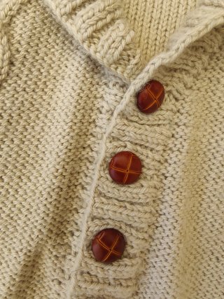Chaqueta tejida a mano 18-24 meses