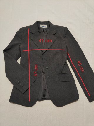 Chaqueta clásica gris mujer