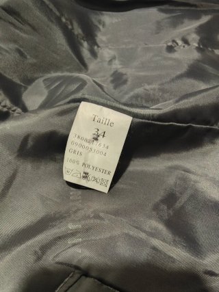 Chaqueta clásica gris mujer